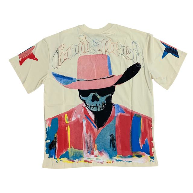Godspeed Pastel Cowboy Letter Print Tee 2 colors