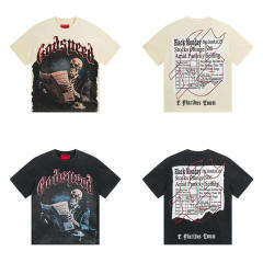 Godspeed Skull T-Shirt Beige Black