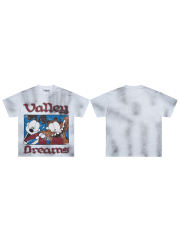 Vale Forever Cartoon Anime Printed Washed Version Tee