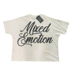 Mixed Emotion Front and back diamond cupid print Tee 2 colors