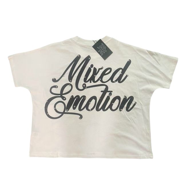 Mixed Emotion Front and back diamond cupid print Tee 2 colors
