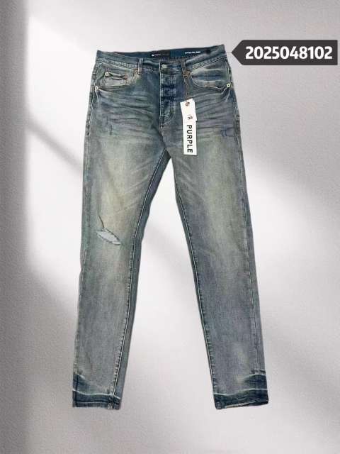 1:1 quality version Purple Small Ripped Jeans
