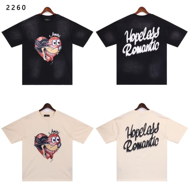AM Mismatched Foam Letter Logo Print Tee 3 colors