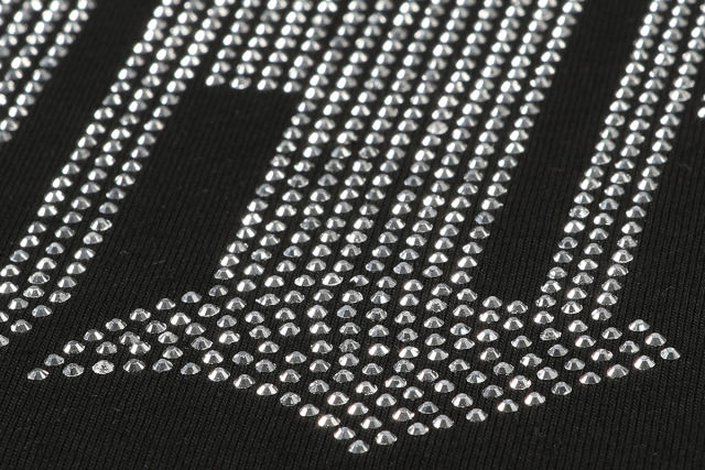 Mixed Emotion Rhinestone Monogram Astronaut Print Tee
