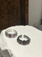 Ruby Crucifix Open End Ring 2 colors