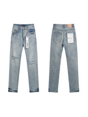 Purple Rhinestone Light Blue Jeans