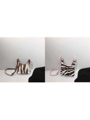 Horsehair Cross Chain Crossbody Bag for girls 2 colors