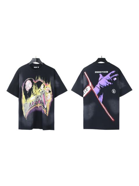 Hellstar Flame grab Print Washed Version Tee