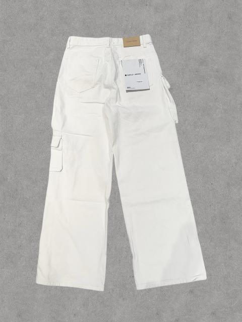 1:1 quality version Purple Pure White Wide Leg Jeans