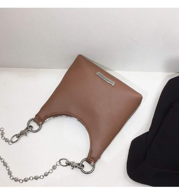 Horsehair Cross Chain Crossbody Bag for girls 2 colors