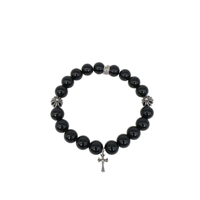 Obsidian Turquoise Cross Beaded Bracelet 7 colors