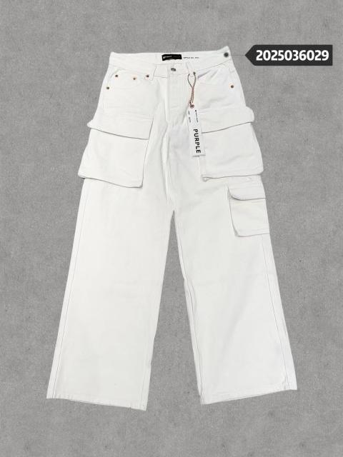 1:1 quality version Purple Pure White Wide Leg Jeans