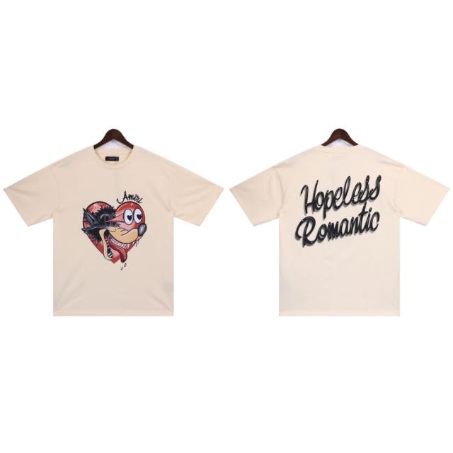 AM Mismatched Foam Letter Logo Print Tee 3 colors