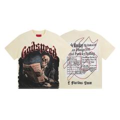 Godspeed Skull T-Shirt Beige Black