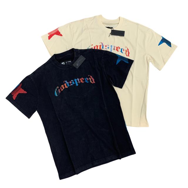 Godspeed Pastel Cowboy Letter Print Tee 2 colors