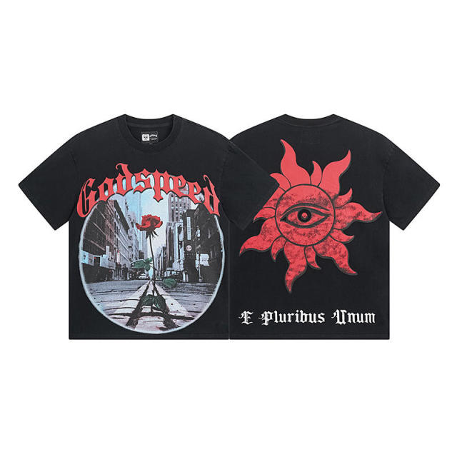 Godspeed Skull T-Shirt White Black