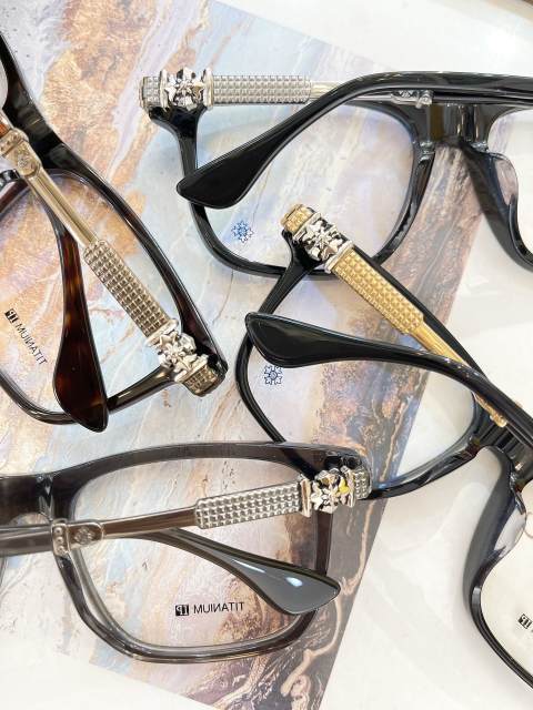 1:1 quality version Crucifix Embellished Lightweight Square Frame Glasses 4 colors