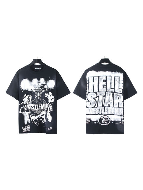 Hellstar WrestleMania portrait poster print washed  Version Tee