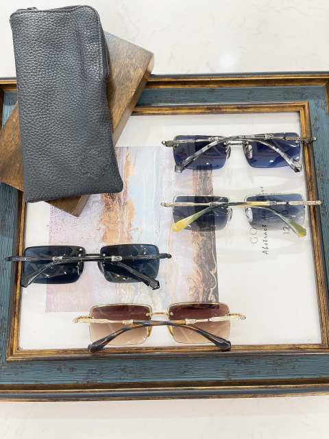 1:1 quality version Semi-wrapped rimmed glasses 4 colors