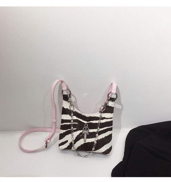 Horsehair Cross Chain Crossbody Bag for girls 2 colors