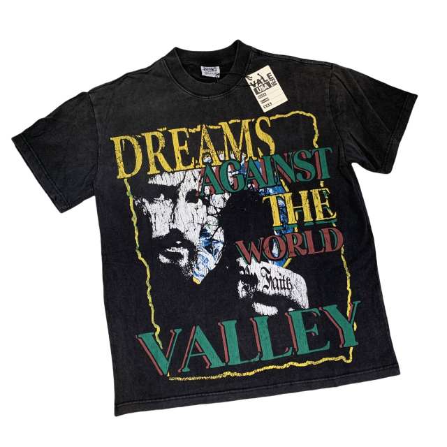 Vale Forever Vintage Portrait Letter Print Washed Version Tee
