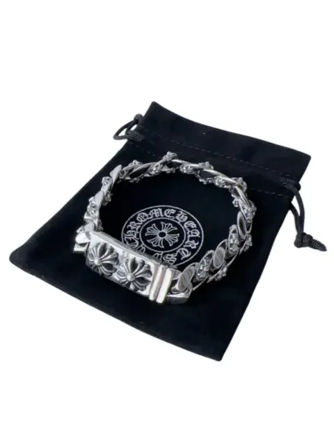 Double Cross Pin Smooth Cuban Bracelet