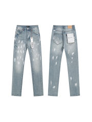 Purple White Paint Splattered Jeans