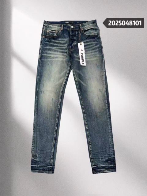 1:1 quality version Purple Washed blue Jeans