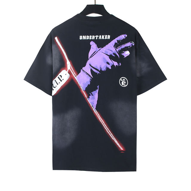 Hellstar Flame grab Print Washed Version Tee