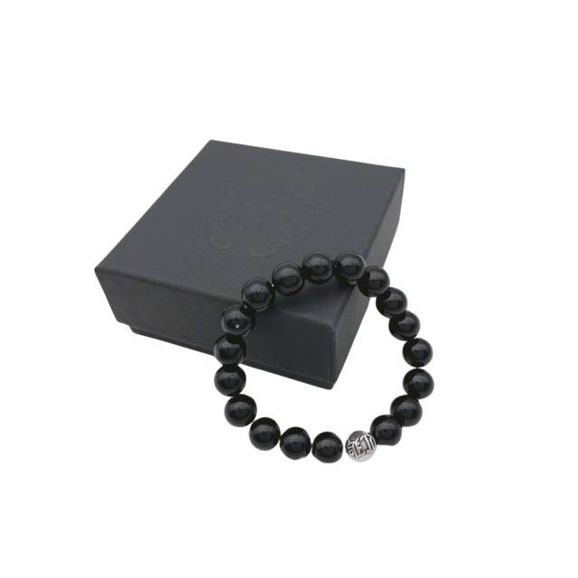 Obsidian Turquoise Cross Beaded Bracelet 7 colors