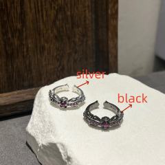 Ruby Crucifix Open End Ring 2 colors