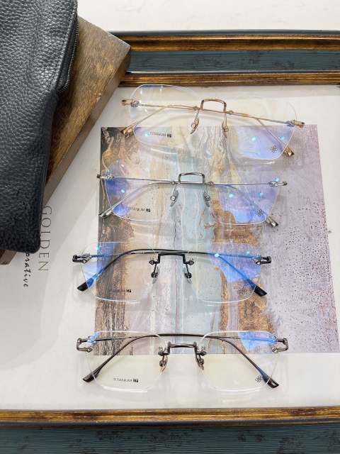 1:1 quality version Rimless glasses with large lenses 4 colors