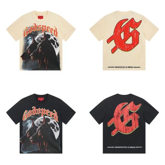 Godspeed Dogs T-Shirt Beige Black