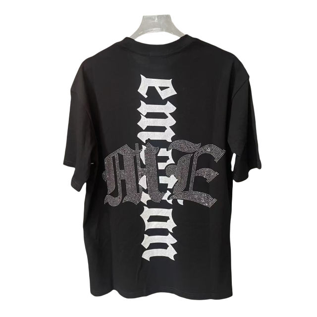Mixed Emotion Rhinestone Monogram Astronaut Print Tee