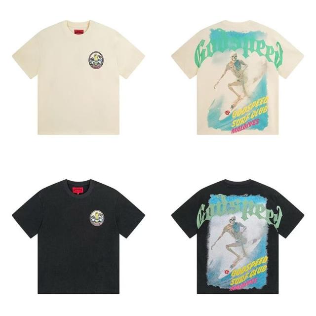 Godspeed Skull T-Shirt Beige Black