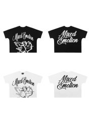 Mixed Emotion Front and back diamond cupid print Tee 2 colors