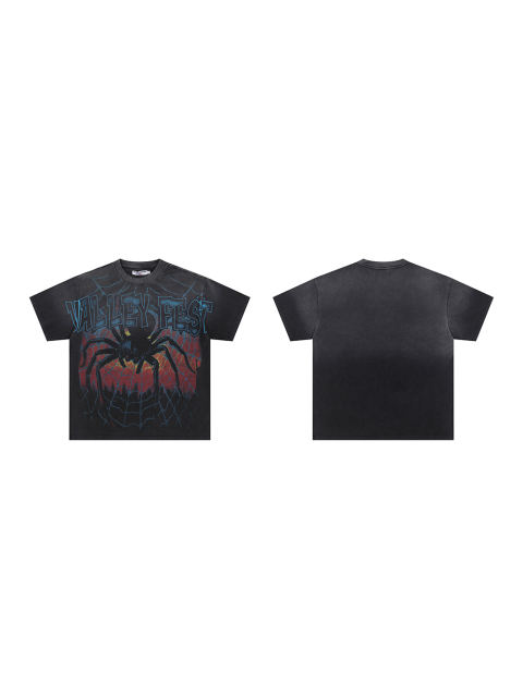 Vale Forever Spider Print Washed Version Tee