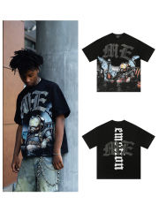 Mixed Emotion Rhinestone Monogram Astronaut Print Tee