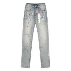 Purple Black and White Splash Jeans