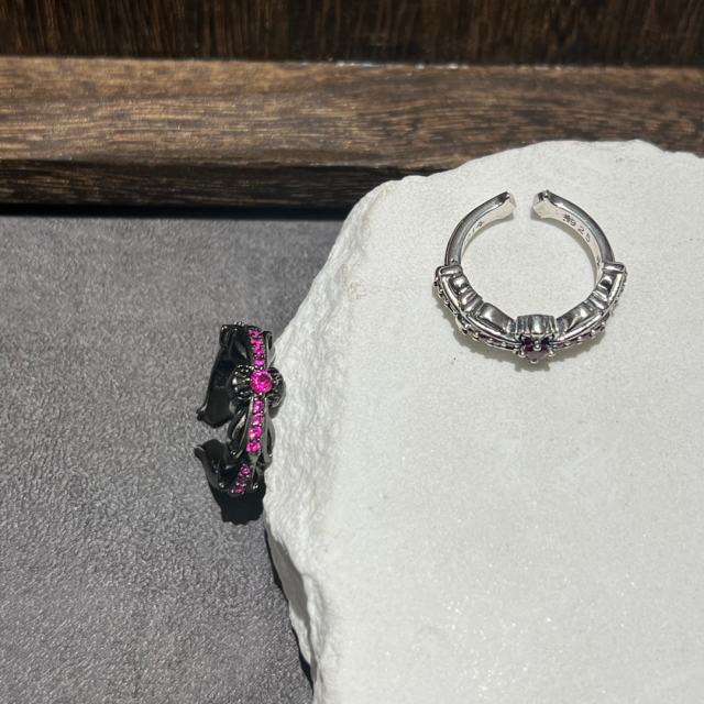 Ruby Crucifix Open End Ring 2 colors