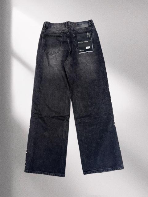 1:1 quality version Purple Side Beaded Wide Leg Jeans
