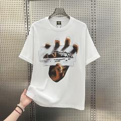 Corteiz Tee White Black