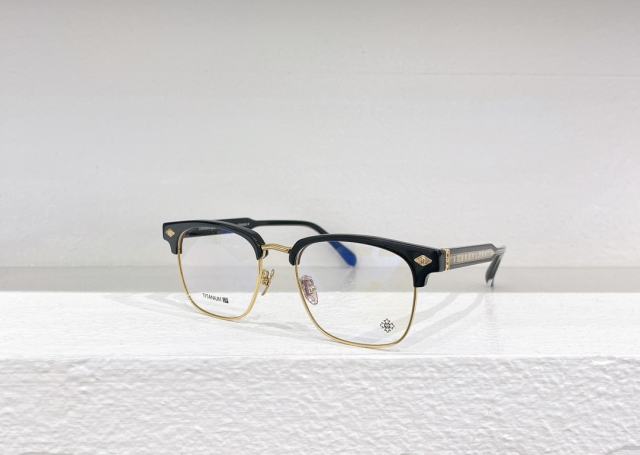 1:1 quality version titanium Sanskrit letters half-frame business glasses 4 colors
