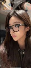 1:1 quality version Square frame temples cross logo glasses 8 colors
