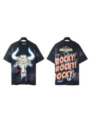 Hellstar Bull's head Rocky Print Washed Version Tee