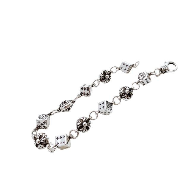 28180803 Dice Cross Flower Patchwork Bracelet