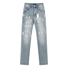 Purple White Paint Splattered Jeans