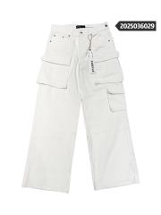 1:1 quality version Purple Pure White Wide Leg Jeans