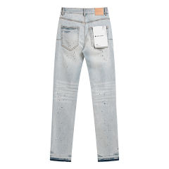 Purple Burnished White Splash Jeans