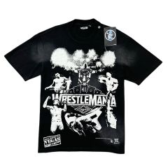 Hellstar WrestleMania portrait poster print washed  Version Tee